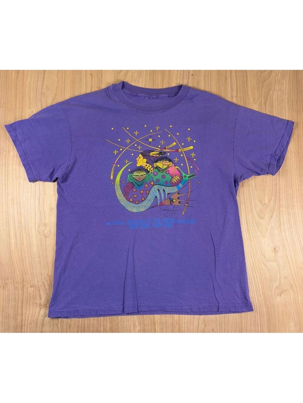 Vintage 80s American Indian National Museum tshirt dawangyumptewa hopi navajo ny